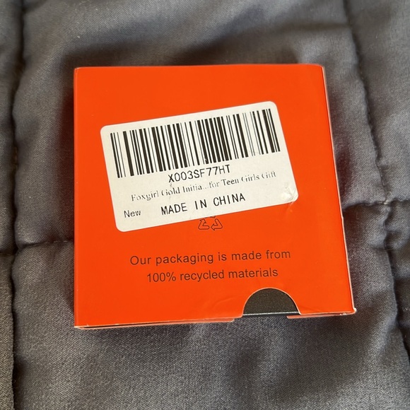 NWT Foxgirl Gold Initial Necklace “K” - Picture 3 of 3